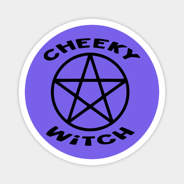 Cheeky Witch® Pentacle with Flying Witch Back Print Magnet by Cheeky Witch